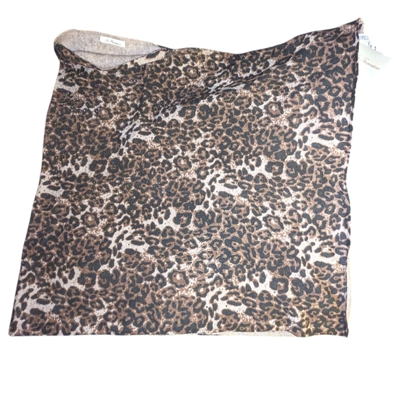 NWT La Fiorentina Luxury STATEMENT Cozy Leopard Print Pancho Cape OS One-Size - Picture 4 of 8